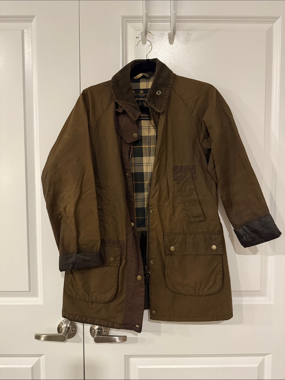 Barbour Brown Beadnell Waxed Jacket size 4